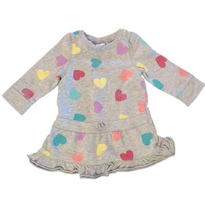🍁2/$7🍁CIRCO Grey Green Purple Pink Yellow Heart Sweater Dress Tunic